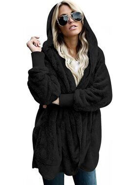 Cozy Hooded Winter Jacket for Women | Fleece Cardigan & Warm Sweater Coat